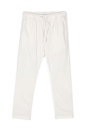 pantalone in cotone bianco PAOLO PECORA KIDS | P3619GESSO